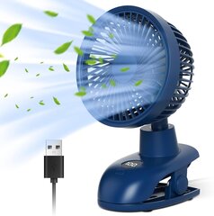 Ventilators Decklit, 3600 mAh akumulators, zils cena un informācija | Ventilatori | 220.lv