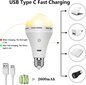 Uzlādējamās LED spuldzes Bobopai, 7W, 2 gab., baltas cena un informācija | Spuldzes | 220.lv