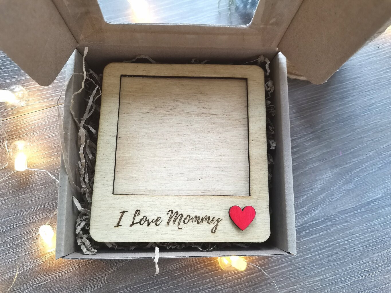 Koka foto rāmja magnēts I Love Mommy, 12 cm цена и информация | Foto rāmji, foto albumi | 220.lv