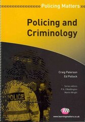Policing and Criminology цена и информация | Книги по социальным наукам | 220.lv