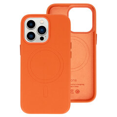 Кожаный чехол MagSafe для Iphone 14 оранжевый цена и информация | Чехлы для телефонов | 220.lv