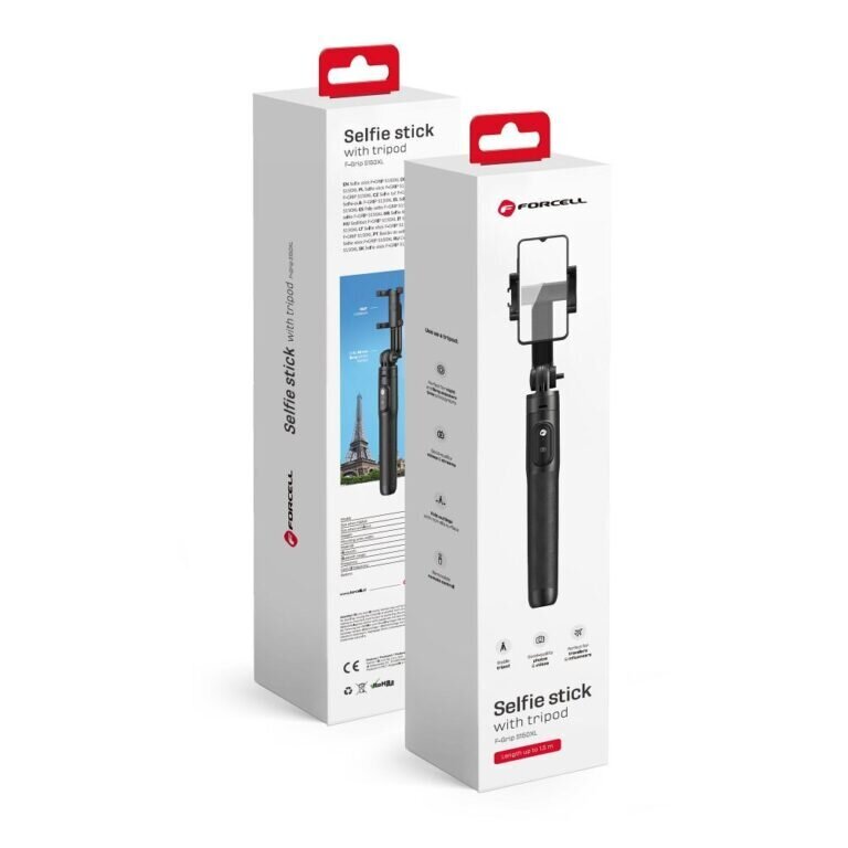 Forcell S150XL ar bezvadu tālvadības pulti - Melns цена и информация | Selfie Sticks | 220.lv