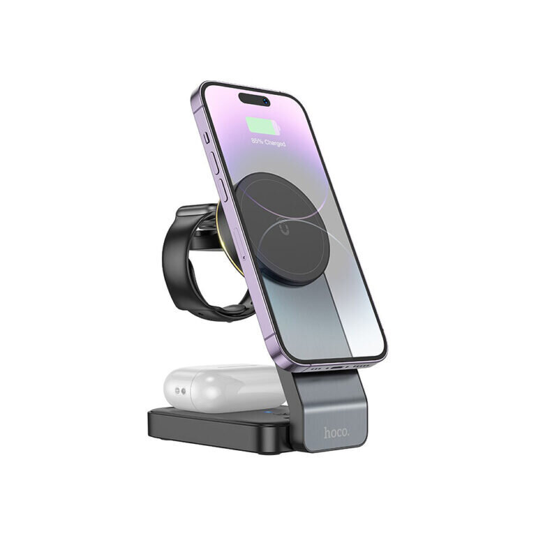 MagSafe CQ3 3in1 iPhone + Apple Watch + AirPods 15W- Melns цена и информация | Lādētāji un adapteri | 220.lv
