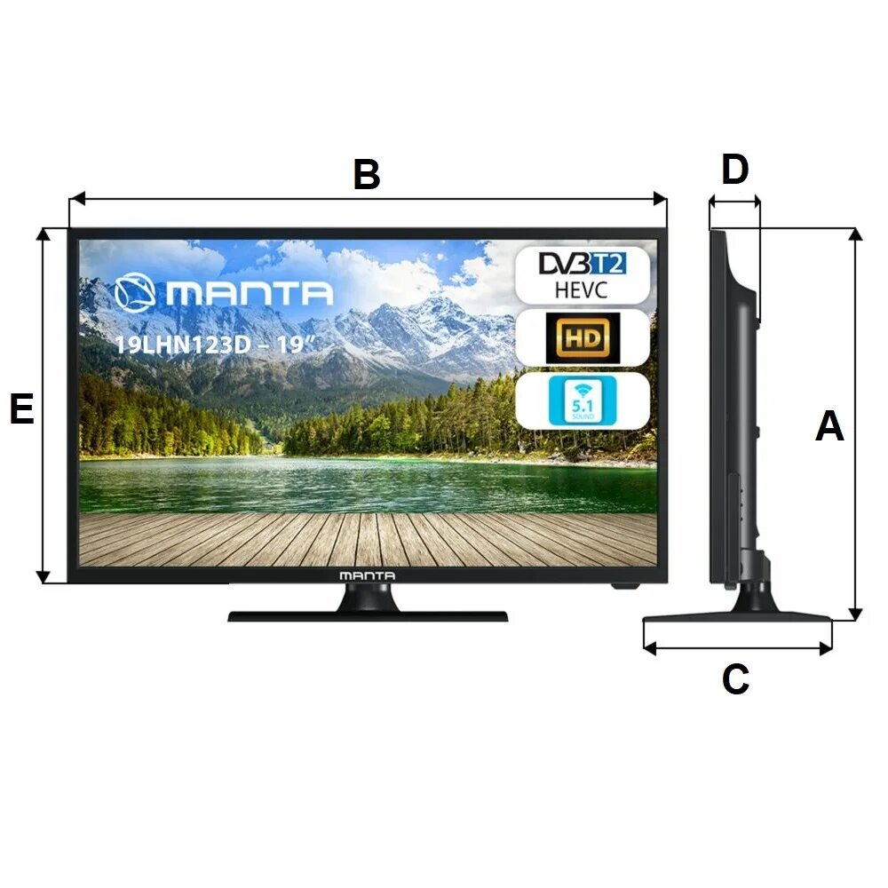 Manta 19LHN123D цена и информация | Televizori | 220.lv