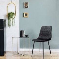 Krēsls Dover Velvet, melns cena un informācija | Virtuves un ēdamistabas krēsli | 220.lv