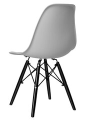 Paris Black DSW moderns krēsls pelēks cena un informācija | Virtuves un ēdamistabas krēsli | 220.lv