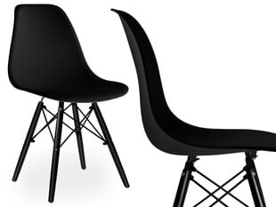 Milano plastmasas krēsls, melns cena un informācija | Virtuves un ēdamistabas krēsli | 220.lv