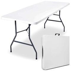 Складной стол 180 см белый цена и информация | Столы для сада | 220.lv