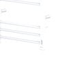 Elektriskais dvieļu žāvētājs Radyal Lily-D 800C White, 500x800 mm, 125 W цена и информация | Dvieļu žāvētāji | 220.lv