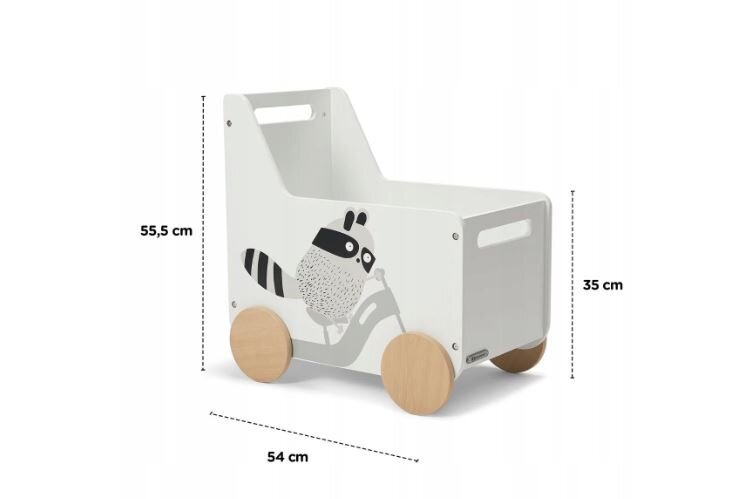 Rotaļlietu kaste Racon 35x55,5 cm, balta цена и информация | Veļas grozi un mantu uzglabāšanas kastes | 220.lv