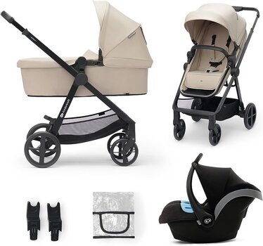 Prece ar bojājumu. Universālie rati Kinderkraft 3in1, Newly Beige cena un informācija | Preces ar bojājumiem | 220.lv