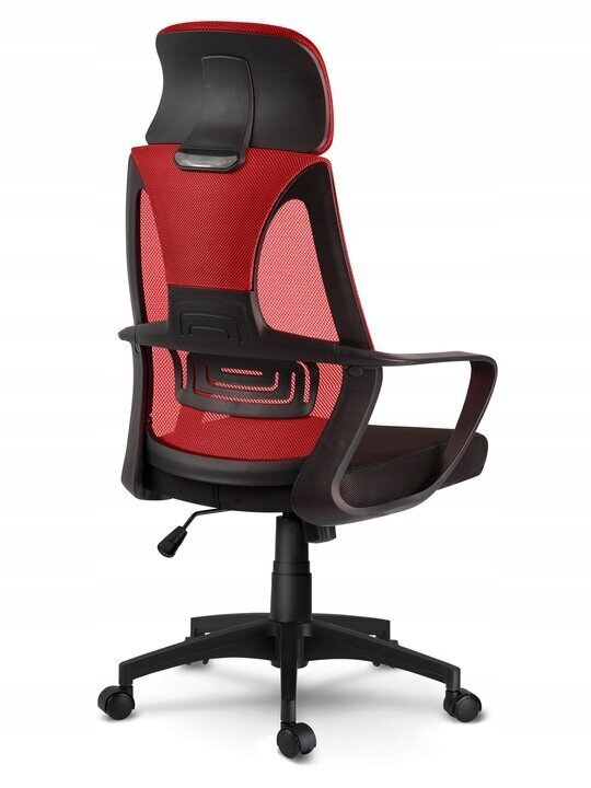 Biroja krēsls ar mikrorežģi, sarkans un melns cena un informācija | Biroja krēsli | 220.lv
