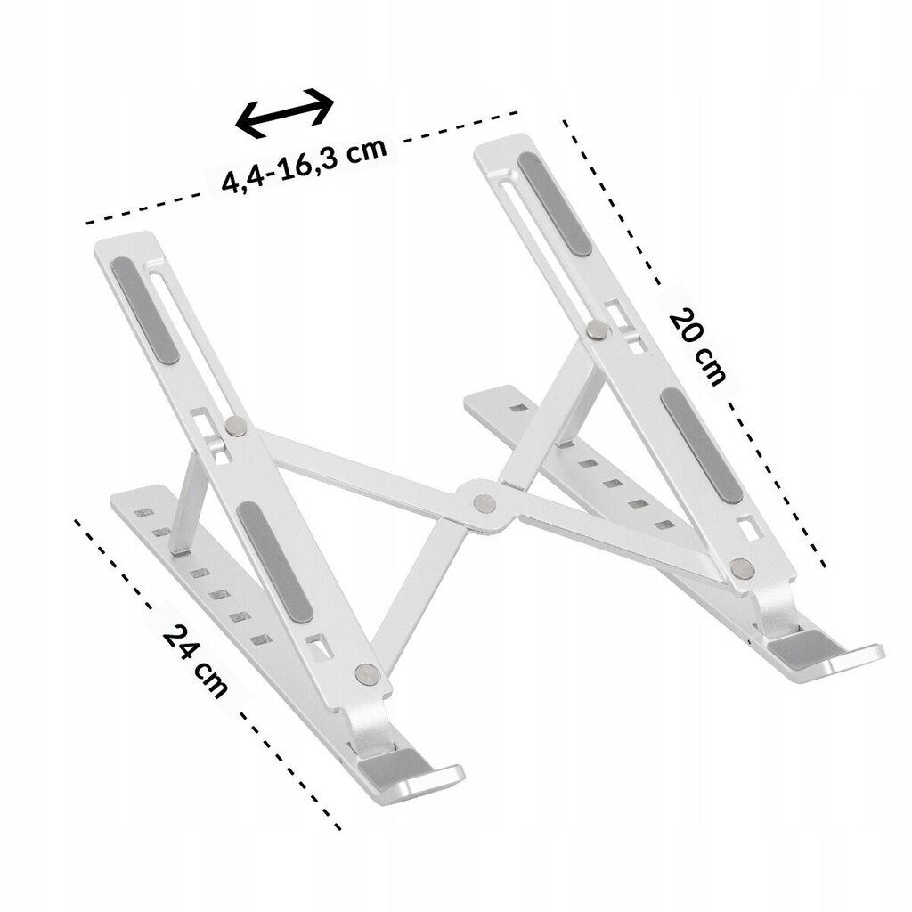 Alumīnija galds klēpjdatoram цена и информация | Portatīvo datoru dzesēšanas paliktņi un citi piederumi | 220.lv
