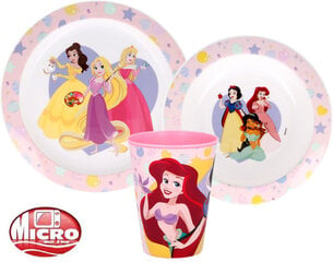 Детский набор посуды  Disney Princess True , 3 части цена и информация | Детская посуда, контейнеры для молока и еды | 220.lv