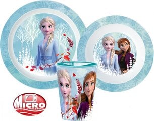 Bērnu trauku komplekts Disney Frozen, 3 daļas cena un informācija | Bērnu trauki, piena uzglabāšanas trauciņi un piederumi | 220.lv