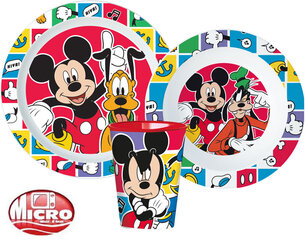 Bērnu trauku komplekts Disney Mickey Better Together, 3 daļas cena un informācija | Bērnu trauki, piena uzglabāšanas trauciņi un piederumi | 220.lv