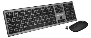 Комплект Cliptec мультимедийная клавиатура + оптическая мышь 1200DPI Slimline Air RZK350 беспроводная черная цена и информация | Клавиатуры | 220.lv