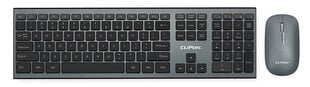 Комплект Cliptec мультимедийная клавиатура + оптическая мышь 1200DPI Slimline Air RZK350 беспроводная черная цена и информация | Клавиатуры | 220.lv