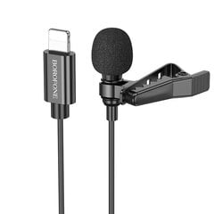 Петличный микрофон Borofone BFK11 Elegant Type C черный цена и информация | Микрофоны | 220.lv