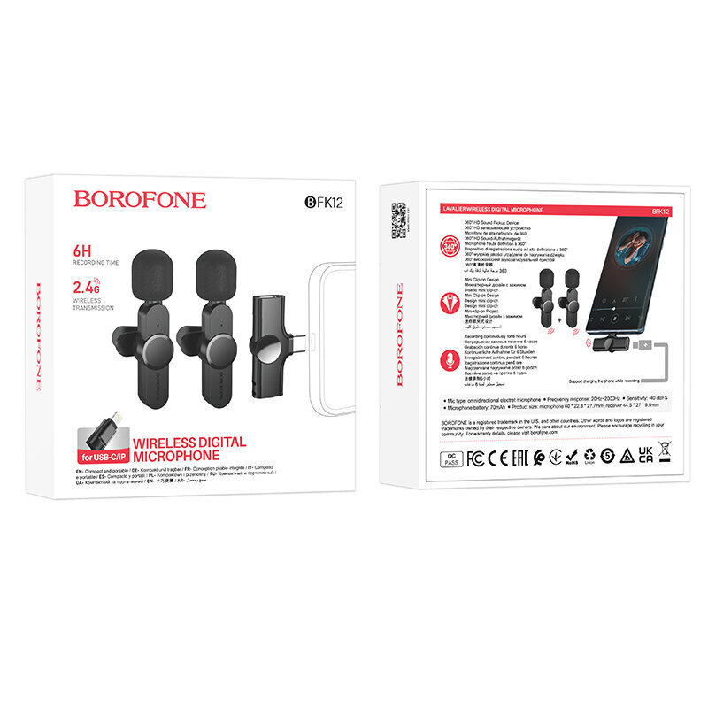 Borofone Lavalier BFK12 цена и информация | Mikrofoni | 220.lv