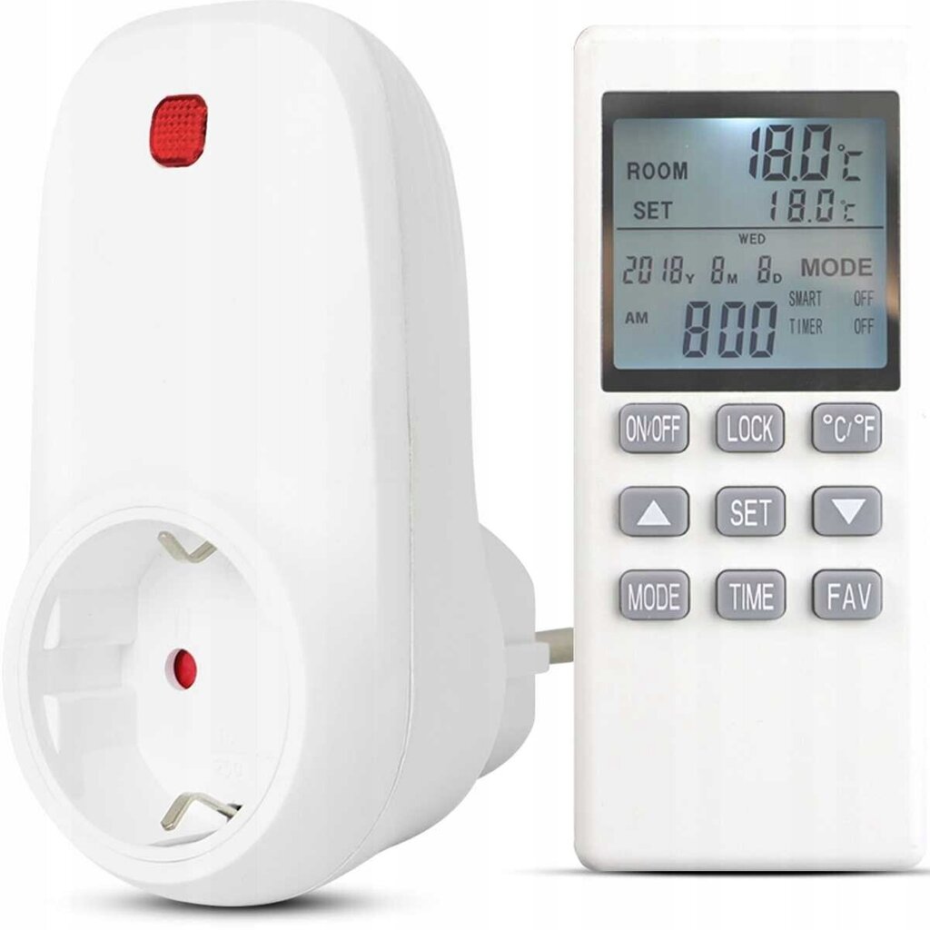 Universālais termostata kontaktligzdas kontrolieris + tālvadības pults цена и информация | Siltās grīdas | 220.lv