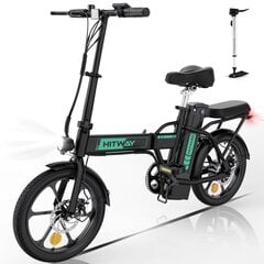 Elektriskais velosipēds Hitway BK5, 16", melns cena un informācija | Elektrovelosipēdi | 220.lv