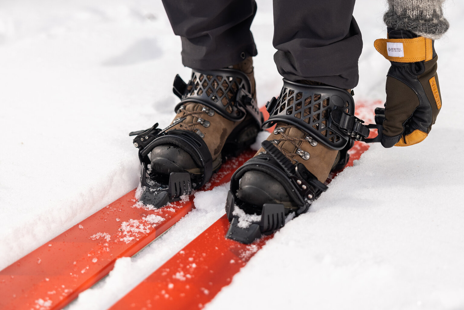 Kalnu slēpes ar stiprinājumiem Noux Vulpes cena un informācija | Kalnu slēpes | 220.lv