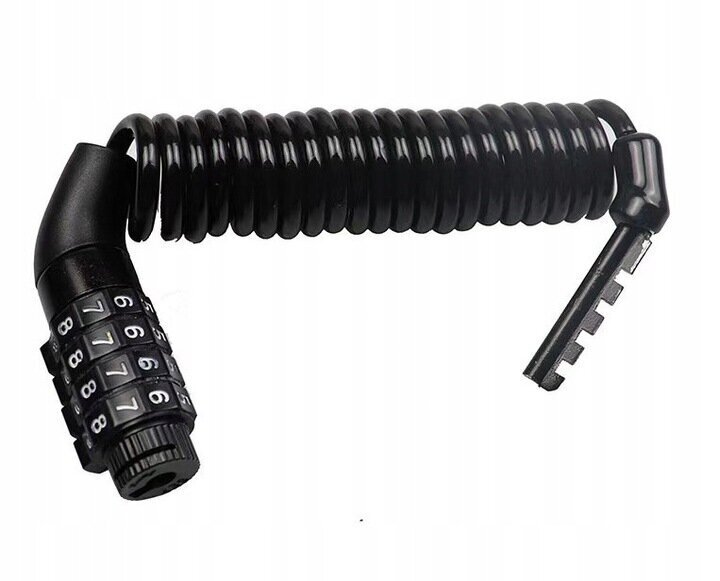 Velosipēda slēdzenes kabelis pret zādzību Korbi, 1.2 m, melns цена и информация | Velo slēdzenes | 220.lv
