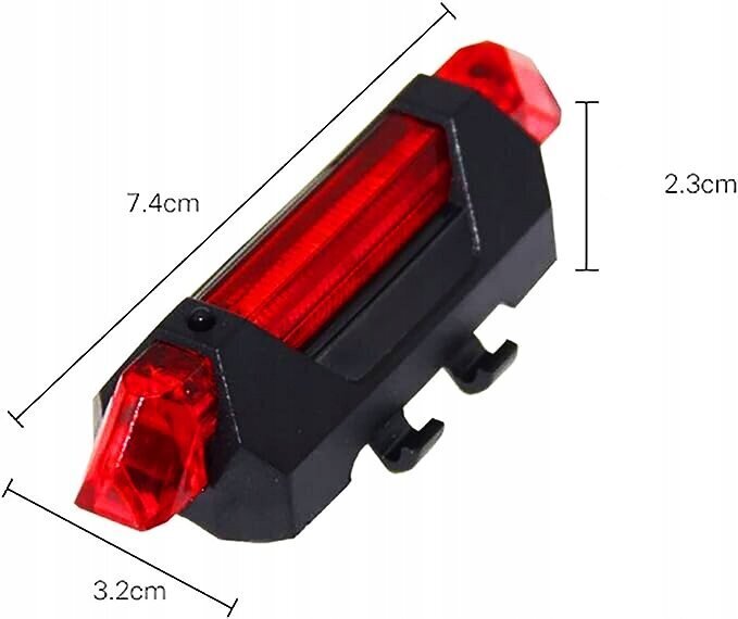 USB velosipēdu apgaismojuma komplekts Korbi, melns cena un informācija | Velo lukturi un atstarotāji | 220.lv
