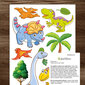 Bērnu interjera uzlīme Dinozauri. cena un informācija | Dekoratīvās uzlīmes | 220.lv