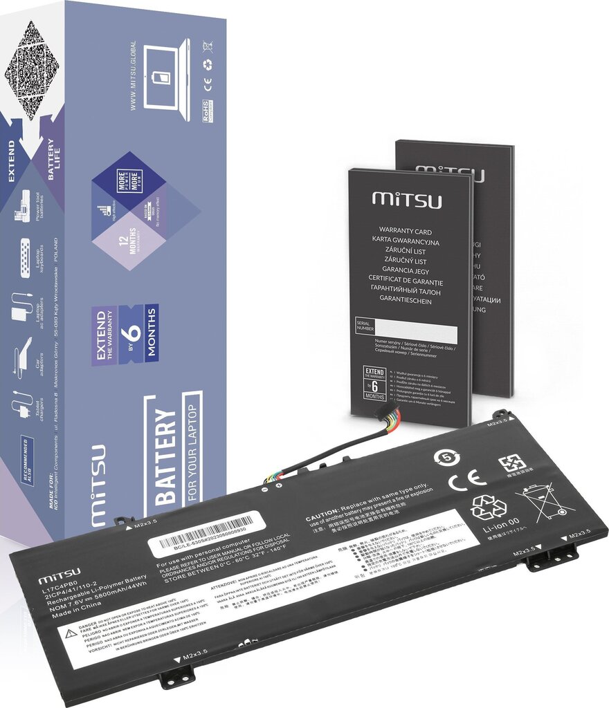 Mitsu BC/LE-530S cena un informācija | Akumulatori portatīvajiem datoriem | 220.lv