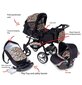 Universālie rati 3 in 1 ar autokrēsliņu Urbano Travel System цена и информация | Bērnu rati | 220.lv