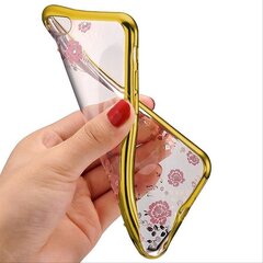 Задний чехол Diamond Flower Back Case A6 Plus (2018), золотистый цена и информация | Чехлы для телефонов | 220.lv