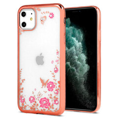 Задний чехол Diamond Flower для Iphone 12 Pro Max, розовое золото цена и информация | Чехлы для телефонов | 220.lv