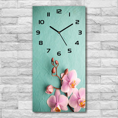Sienas pulkstenis Rozā orhideja cena un informācija | Pulksteņi | 220.lv