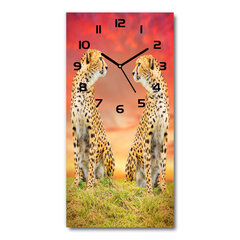 Sienas pulkstenis Divi gepardi цена и информация | Часы | 220.lv