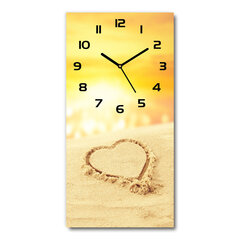 Настенные часы, Сердце на пляже, 80x80см цена и информация | Часы | 220.lv