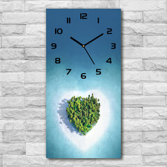 Sienas pulkstenis Pludmales sirds formā cena un informācija | Pulksteņi | 220.lv