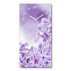 Sienas pulkstenis Purpursarkani ziedi cena un informācija | Pulksteņi | 220.lv