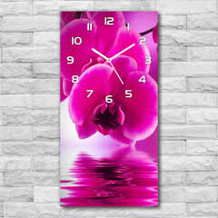 Sienas pulkstenis Rozā orhideja cena un informācija | Pulksteņi | 220.lv