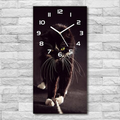 Sienas pulkstenis Melns kaķis цена и информация | Часы | 220.lv