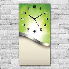 Sienas pulkstenis Zaļā abstrakcija cena un informācija | Pulksteņi | 220.lv