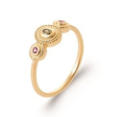 Кольцо с золотым покрытием 750° Mon tresor, 17.5 цена и информация | Кольца | 220.lv