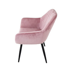 2 modernā stila rozā velūra krēslu komplekts cena un informācija | Virtuves un ēdamistabas krēsli | 220.lv
