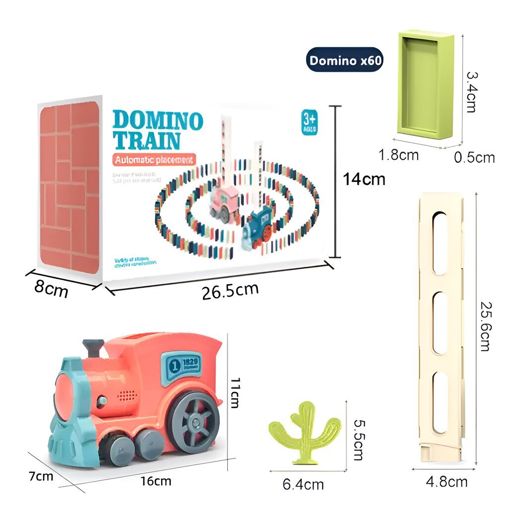 Automātisks domino novietošanas vilciena rotaļlietu komplekts LIVMAN X007-1 цена и информация | Attīstošās rotaļlietas | 220.lv