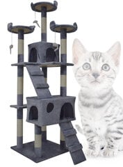 Liels kaķu skrāpēšanas tornis 170 cm cena un informācija | Kaķu mājas, nagu asināmie | 220.lv