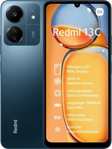 Xiaomi Redmi 13C 4/128 Blue cena un informācija | Mobilie telefoni | 220.lv
