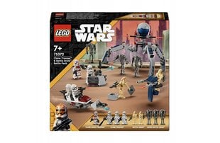 75372 Боевой набор LEGO® Star Wars с солдатом армии клонов и боевым дроидом цена и информация | Kонструкторы | 220.lv