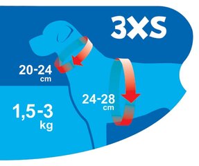 Жгут воздушного комфорта 3XS красный цена и информация | Ошейники, подтяжки для собак | 220.lv