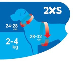 Жгут воздушного комфорта 2XS красный цена и информация | Ошейники, подтяжки для собак | 220.lv